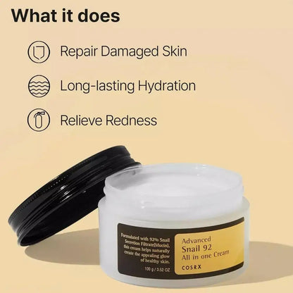 Advanced Snail 96 Mucin Power Essence/Cleanser/Cream Moisturizing Smoothing Nourishing Korean Skin Care