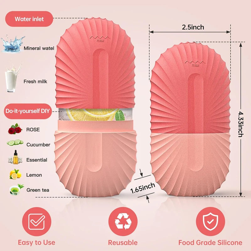 Ice Face Roller Ice Cube Beauty Massage Silicone Ice Mold For Eye Puffiness