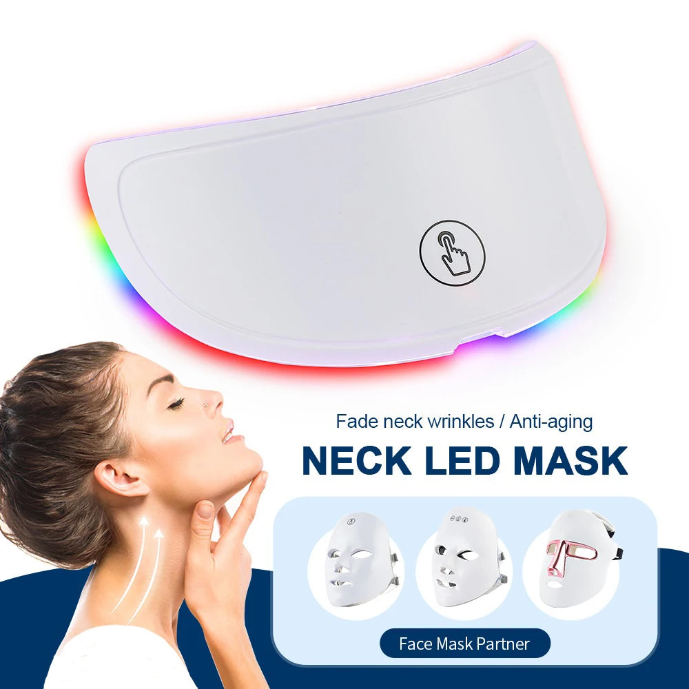 Wireless 7-Color LED Face & Neck Mask – Skin Tightening & Rejuvenation