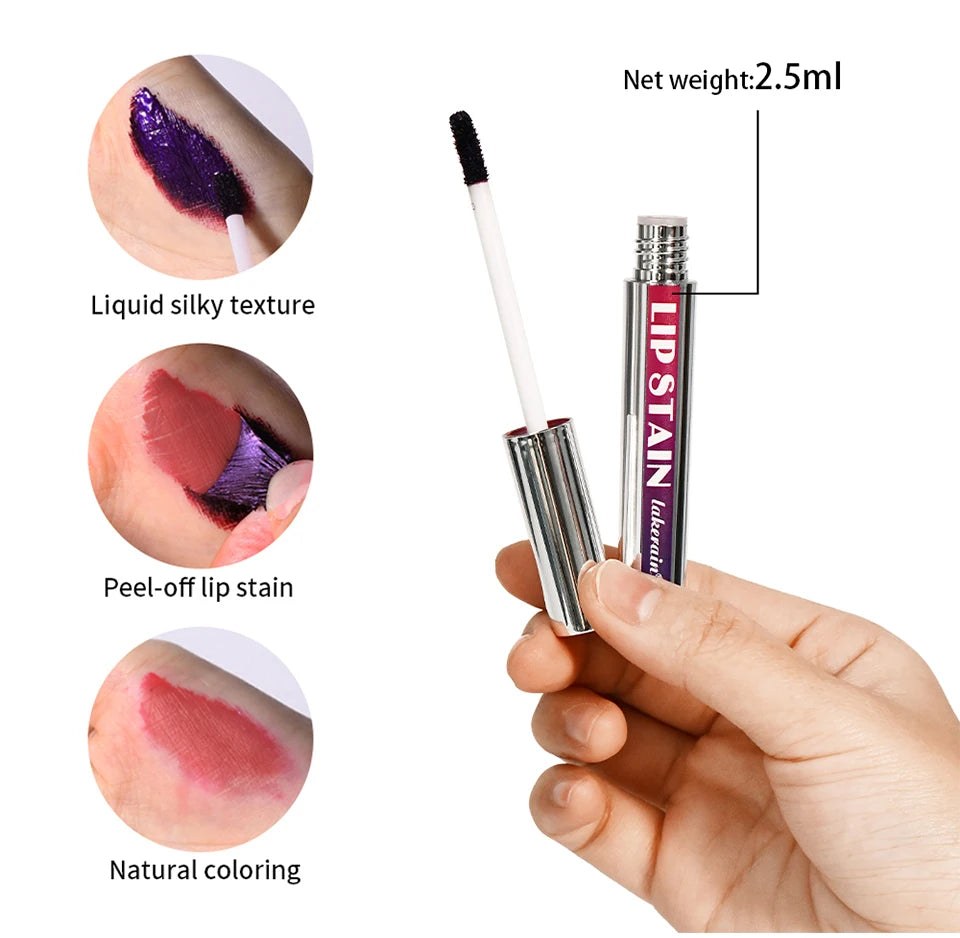 Waterproof Lip Stain – Long-Lasting Lip Pigment (2.5 ml, 3 Shades)