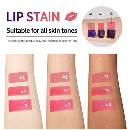 Waterproof Lip Stain – Long-Lasting Lip Pigment (2.5 ml, 3 Shades)