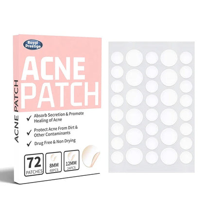 72–720PCS Invisible Acne Patches – Waterproof Hydrocolloid Pimple & Blemish Repair Stickers