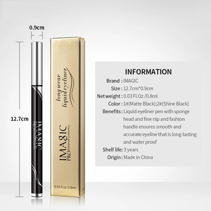IMAGIC Waterproof Matte & Shine Eyeliner – Long-Lasting Black Pen