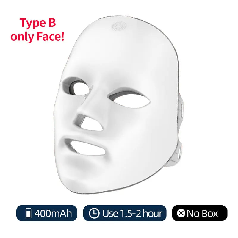 Wireless 7-Color LED Face & Neck Mask – Skin Tightening & Rejuvenation