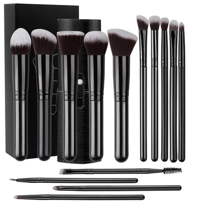 14PCS Makeup Brush Set – Soft Foundation, Powder & Eyeshadow Brushes