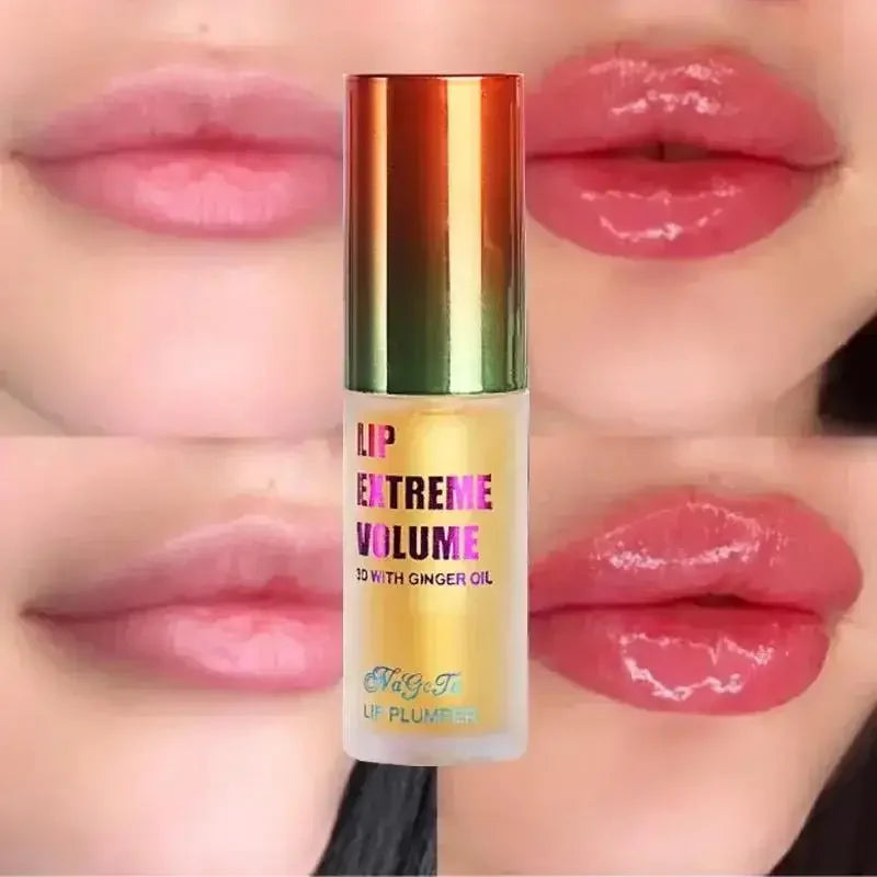 Ginger & Mint Lip Plumper Oil – Natural Hydrating Lip Gloss Serum