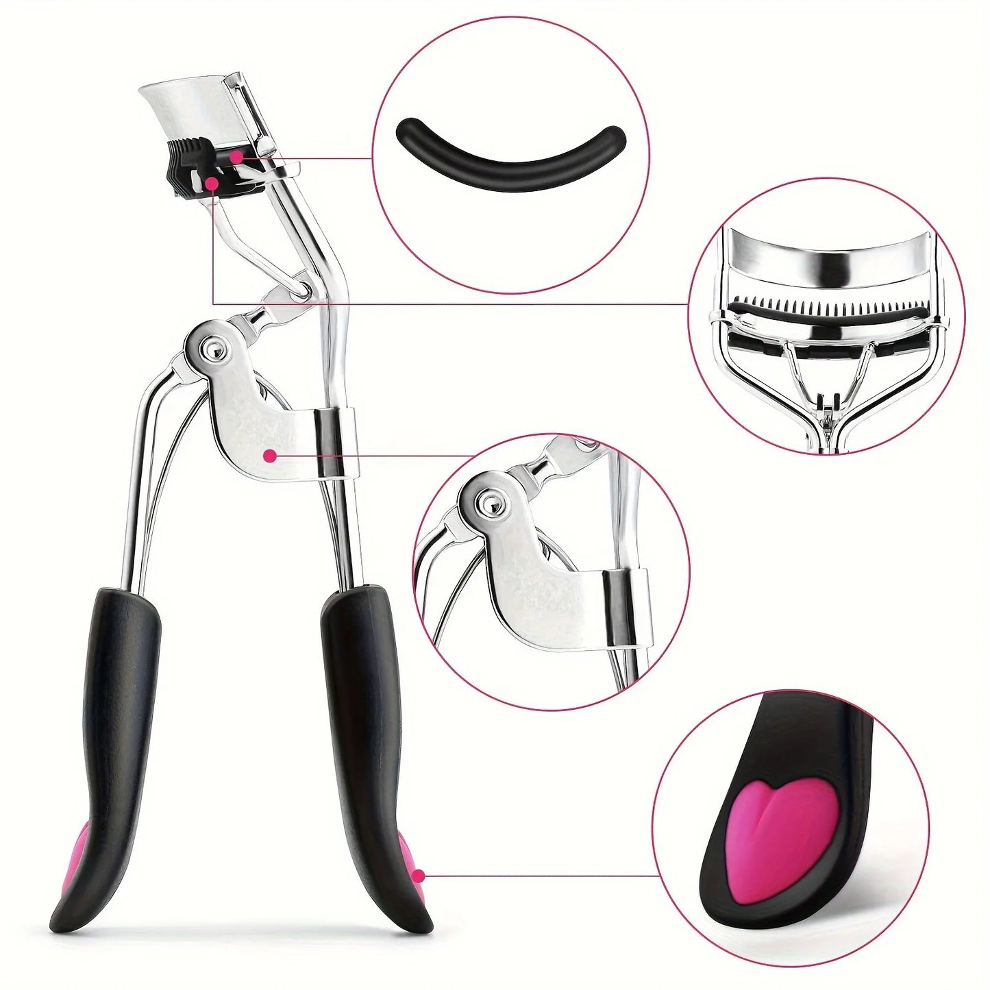 7/15pcs Eyelash Curler Set with Pads, Tweezers, Brushes & Mascara Wands for Women
