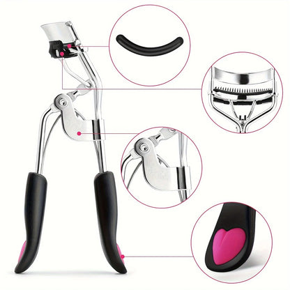 7/15pcs Eyelash Curler Set with Pads, Tweezers, Brushes & Mascara Wands for Women