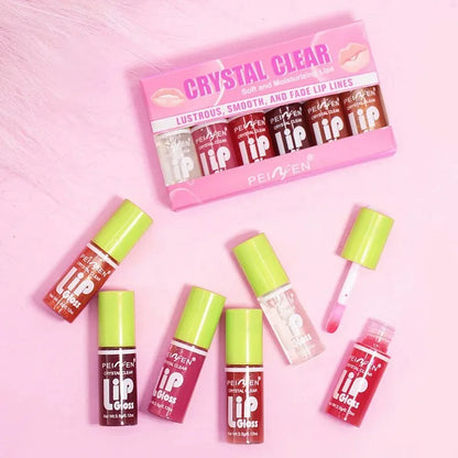 6PCS Moisturizing Lip Gloss Set – Hydrating Lip Oil, Plumper & Liquid Lipstic