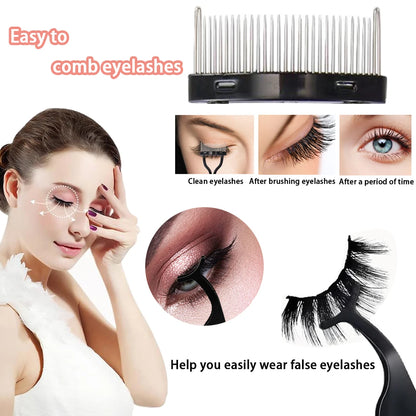 7/15pcs Eyelash Curler Set with Pads, Tweezers, Brushes & Mascara Wands for Women