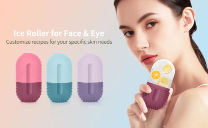 Ice Face Roller Ice Cube Beauty Massage Silicone Ice Mold For Eye Puffiness