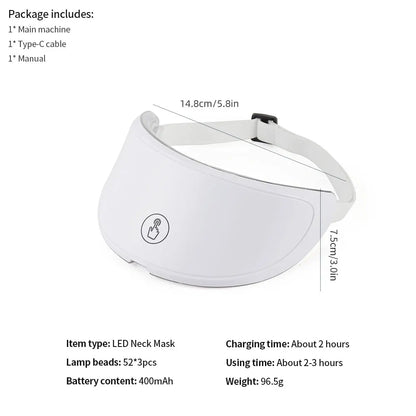 Wireless 7-Color LED Face & Neck Mask – Skin Tightening & Rejuvenation
