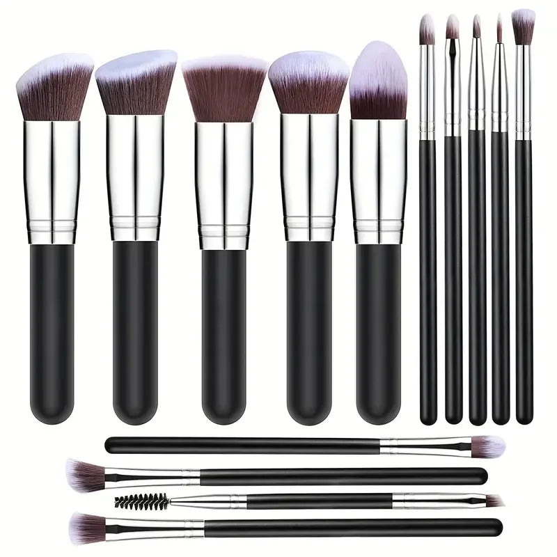 14PCS Makeup Brush Set – Soft Foundation, Powder & Eyeshadow Brushes