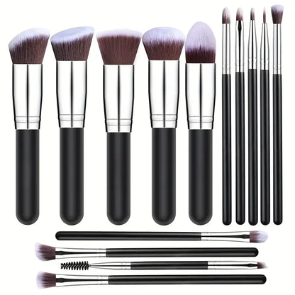 14PCS Makeup Brush Set – Soft Foundation, Powder & Eyeshadow Brushes